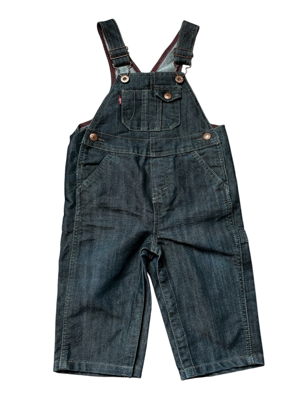 Kids Levi’s Dark Wash Denim Overalls Size 18M